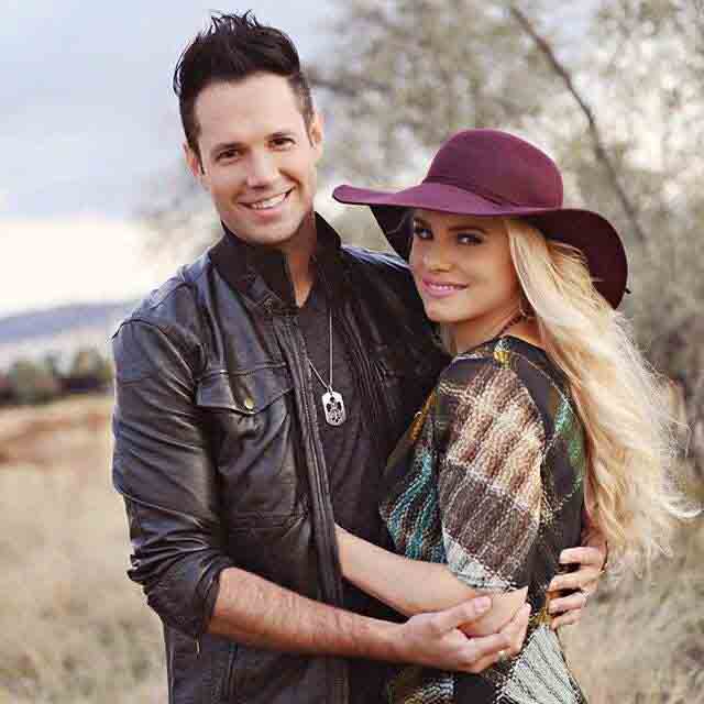 David Osmond and Valerie McClain taking a photo together.